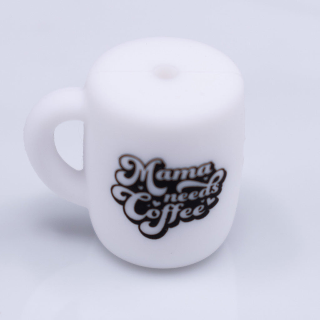 T356- Mama Needs Coffee Silicone Focal Bead