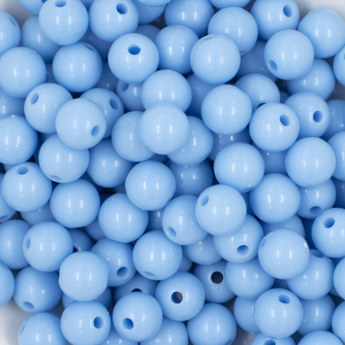 12mm Cornflower blue solid bubblegum beads