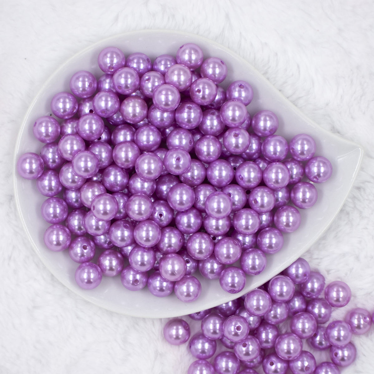 12mm Dark Purple Pearl Acrylic Bubblegum Beads [20 Count]