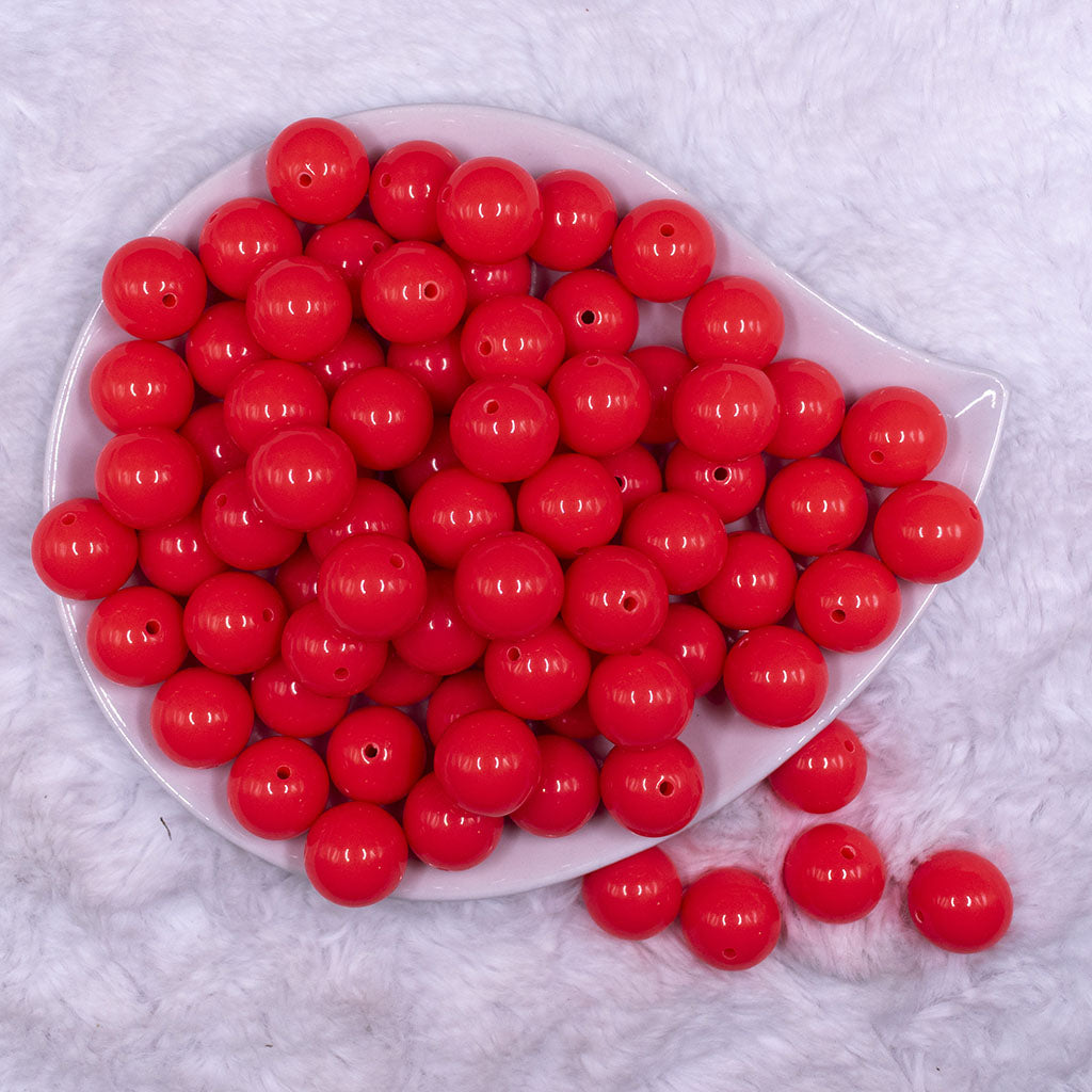 16mm Hot Pink Solid Acrylic Bubblegum Jewelry Beads