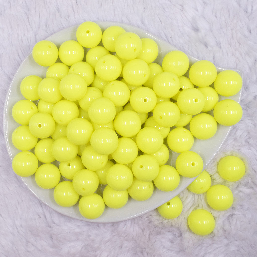 16mm Orange AB Solid Acrylic Chunky Bubblegum Beads, Acrylic Beads