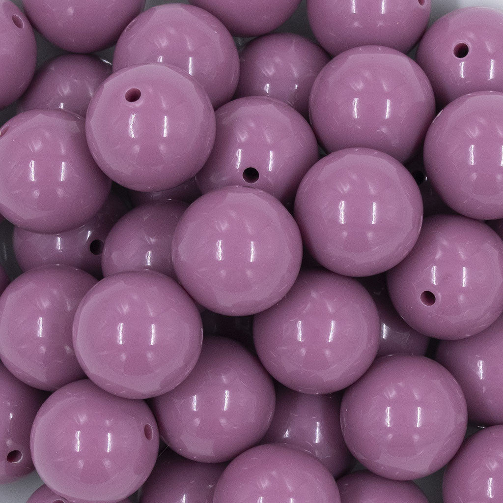 20mm Lilac Purple Solid Chunky Acrylic Bubblegum Beads | The BumbleBead ...