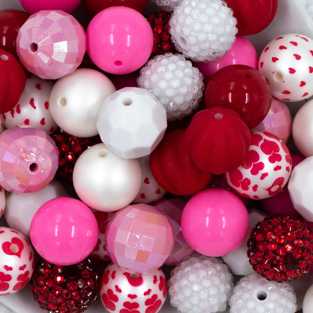 Cutie Bead Set, Chunky Valentine's Day Beads, Red & Pink Beads For Jewelry  Making, Large 20mm Bubblegum - Yahoo Shopping