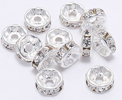 Silver Rondelle Spacer Beads