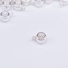 Macro Silver Spacer with Charm Mount - Set of 10