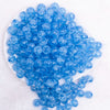 top view of a pile of 12mm Blue Crackle Bubblegum Beads