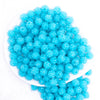 top view of a pile of 12mm Blue Neon Rhinestone Bubblegum Beads