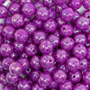 close up view of a pile of 12mm Dark Purple Neon AB Solid Acrylic Bubblegum Beads