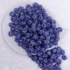 top view of a pile of 12mm Deep Purple AB Rhinestone Bubblegum Beads