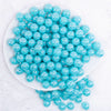 top view of a pile of 12mm Blue Neon AB Solid Acrylic Bubblegum Beads