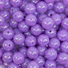 close up view of a pile of 12mm Light Purple Neon AB Solid Acrylic Bubblegum Beads