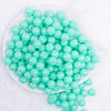 top view of a pile of 12mm Light Blue Blue Neon AB Solid Acrylic Bubblegum Beads