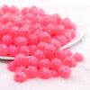 front view of a pile of 12mm Pink Neon Rhinestone Bubblegum Beads