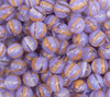 close up view of a pile of 12mm Purple Cats Eye Acrylic Bubblegum Beads - 20 Count