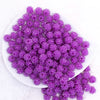 close up view of a pile of 12mm Purple Neon Rhinestone Bubblegum Beads