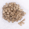 top view of a pile of 12mm Gold antique acrylic bead