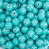 close up view of a pile of 12mm Aquamarine AB Solid Acrylic Bubblegum Beads