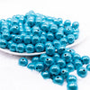 front view of a pile of 12mm Blue Miracle Bubblegum Bead