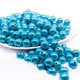 12mm Blue Miracle Bubblegum Bead