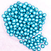 top view of a pile of 12mm Blue Miracle Bubblegum Bead