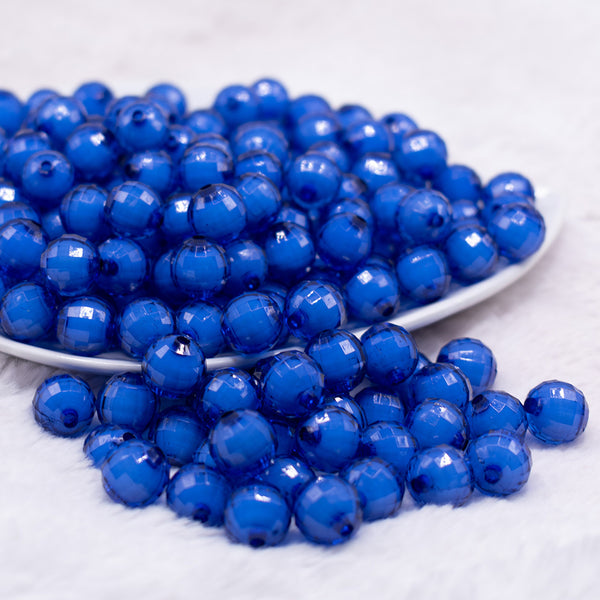 front view of a pile of 12mm Blue Transparent Bead in a Bead Bubblegum Beads