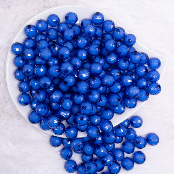 top view of a pile of 12mm Blue Transparent Bead in a Bead Bubblegum Beads