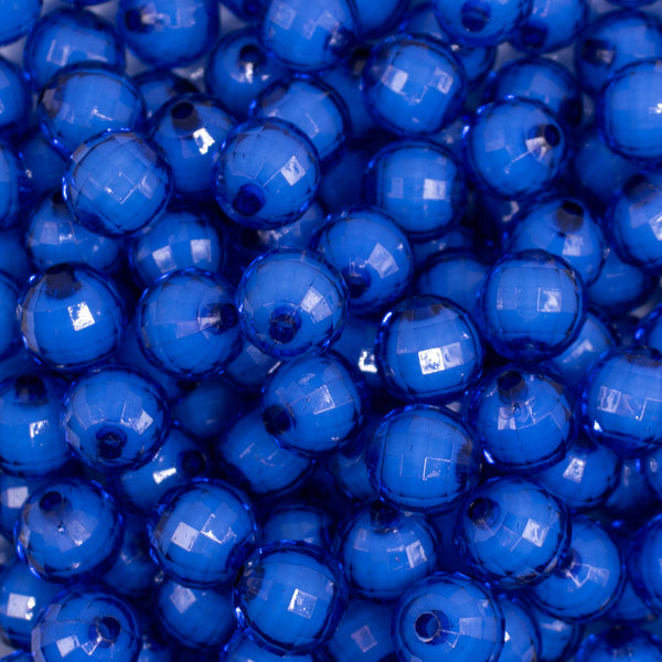 close up view of a pile of 12mm Blue Transparent Bead in a Bead Bubblegum Beads
