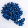 top view of a pile of 12mm Blue Sequin Confetti Bubblegum Beads