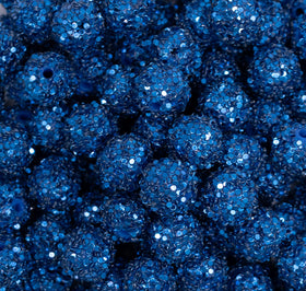 12mm Blue Sequin Confetti Bubblegum Beads
