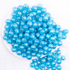 top view of a pile of 12mm Blue Opal Bubblegum Beads - 20 Count