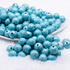 front view of a pile of 12mm Blue Stardust Bubblegum Beads