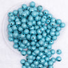 top view of a pile of 12mm Blue Stardust Bubblegum Beads