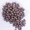 top view of a pile of 12mm Brown AB Solid Acrylic Bubblegum Beads