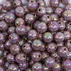 close up view of a pile of 12mm Brown AB Solid Acrylic Bubblegum Beads