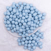 top view of a pile of 12mm Carolina Blue Acrylic Bubblegum Beads - 20 & 50 Count