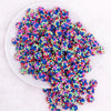 top view of a pile of 12mm Confetti Rhinestone Bubblegum Beads - 10 & 20 Count