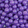 close up view of a pile of 12mm Dark Purple AB Solid Acrylic Bubblegum Beads