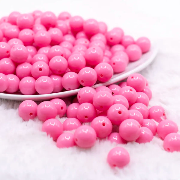 12mm Dusty Pink Acrylic Bubblegum Beads