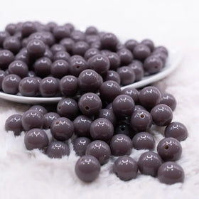 12mm Elephant Gray Acrylic Bubblegum Beads