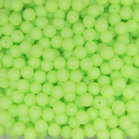 12mm Green Glow In The Dark Silicone Bead