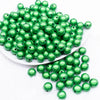 front view of a pile of 12mm Green Miracle Bubblegum Bead