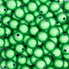 close up view of a pile of 12mm Green Miracle Bubblegum Bead