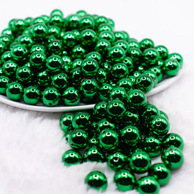 12mm Green Reflective Bubblegum Beads