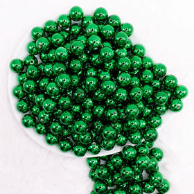 12mm Green Reflective Bubblegum Beads