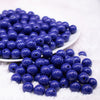 front view of a pile of 12mm Indigo Blue Acrylic Bubblegum Beads - 20 & 50 Count