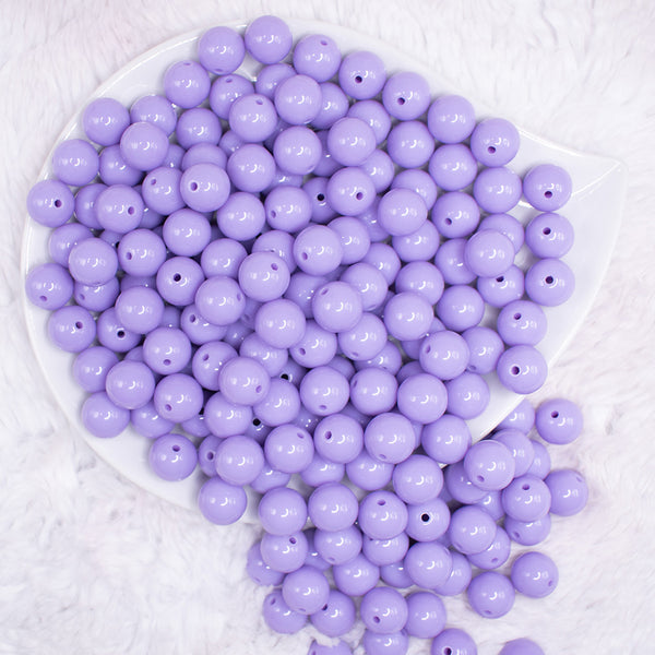 top view of a pile of 12mm Pretty Purple Acrylic Bubblegum Beads - 20 & 50 Count