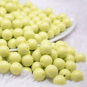 12mm Key Lime Green Acrylic Bubblegum Beads - 20 & 50 Count