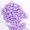 top view of a pile of 12mm Neon Light Purple Rhinestone AB Bubblegum Beads - 10 & 20 Count