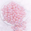 top view of a pile of 12mm Light Pink Opal Bubblegum Beads - 20 Count