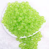 top view of a pile of 12mm Green Crackle Bubblegum Beads